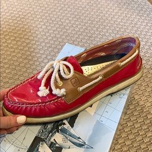 Red Patent Sperrys